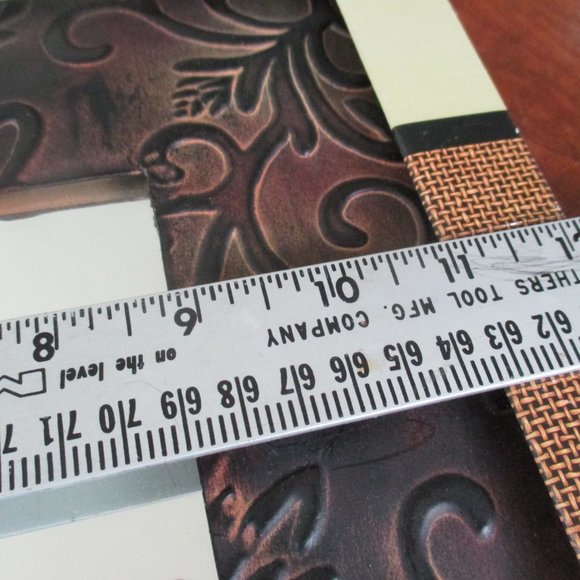 Metal Leaf Mirror 12 x 12 Square new in package Bronze finish frame - Picture 3 of 4